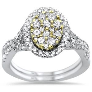 white gold diamond  engagement  wedding ring